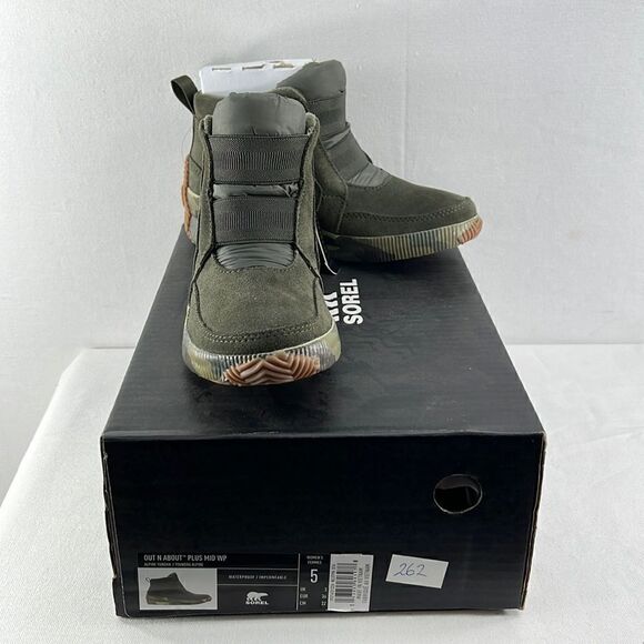 Sorel Out N About Plus Mid WP Boots Alpine Tundra Size 5 - Picture 1 of 7